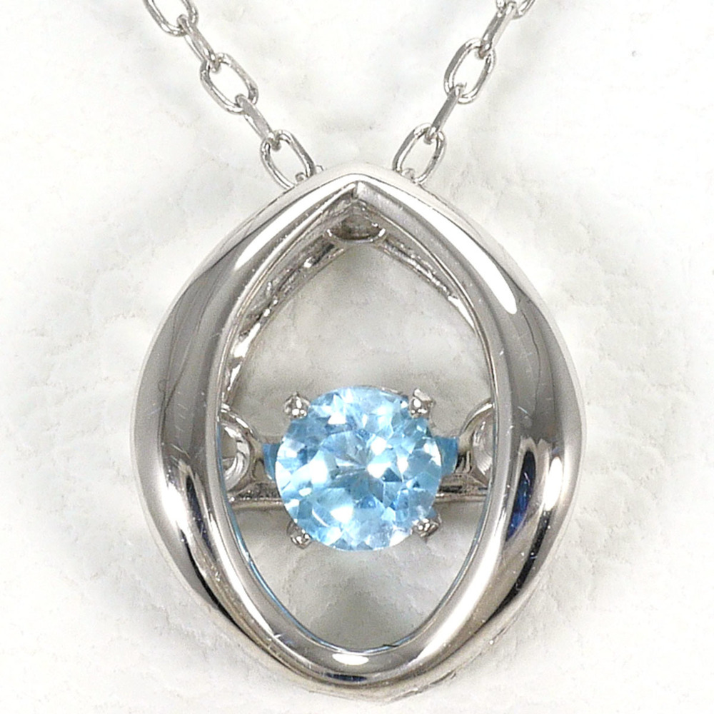 VINTAGE 10k Silver Topaz Necklace